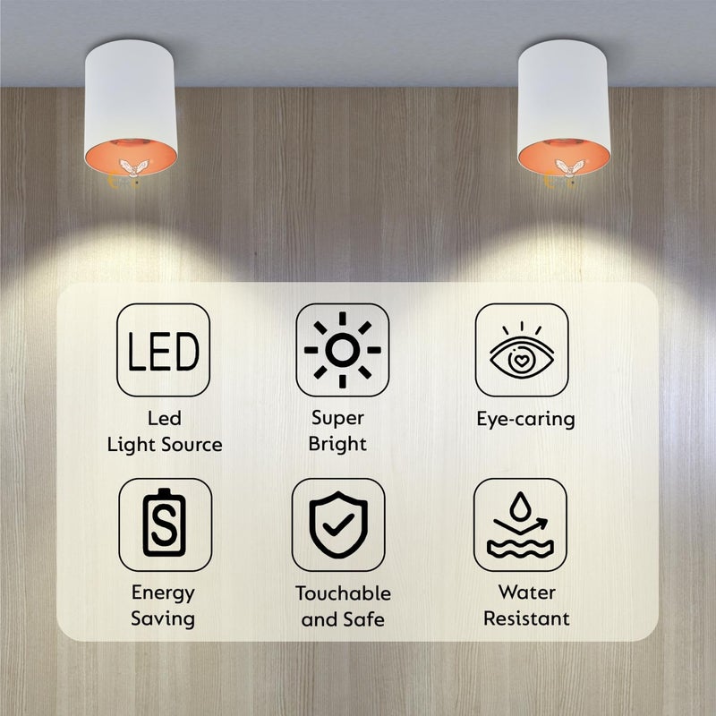 Errol Errol 12 Watt White Body Surface Cylinder Light Ceiling Mounted Spot Light Cylinder Light for Indoor Down Cob Light for BalconyRoomHallway ColorWarmwhite Pack of 5 - Image 5