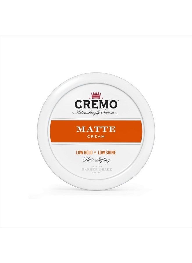 cremo Premium Barber Grade Hair Styling Matte Cream, Light Hold, Low Shine, 4 Oz  - Image 1
