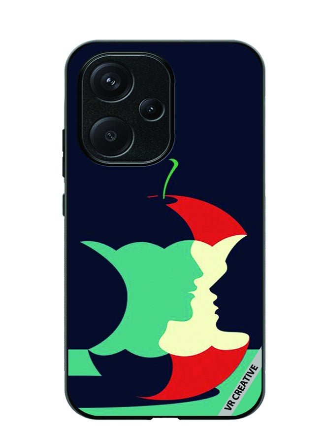 VR CREATIVE Protective Case Cover For Xiaomi Redmi 13C 5G Eaten Apple Design Multicolour - Image 1