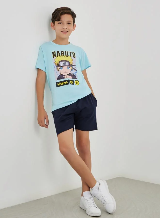 ستايلي Styli Boys School Uniform Solid Shorts with Drawstring