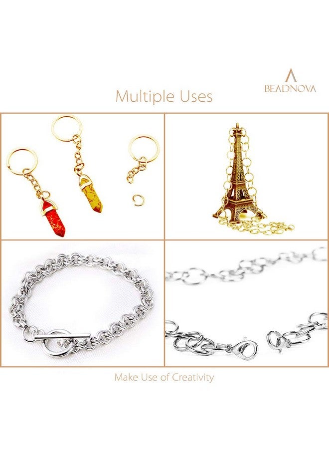 BEADNOVA 6Mm Jump Rings Gold Jump Rings For Keychains Open Jump Rings For Necklace Repair (300Pcs) - Image 5