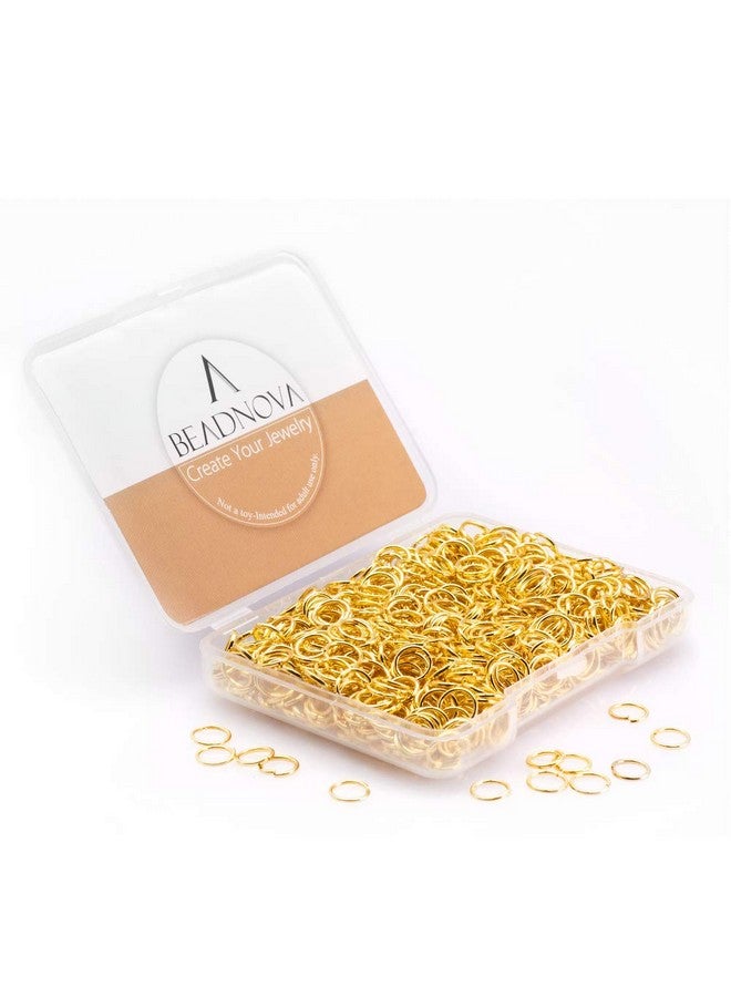 BEADNOVA 6Mm Jump Rings Gold Jump Rings For Keychains Open Jump Rings For Necklace Repair (300Pcs) - Image 1