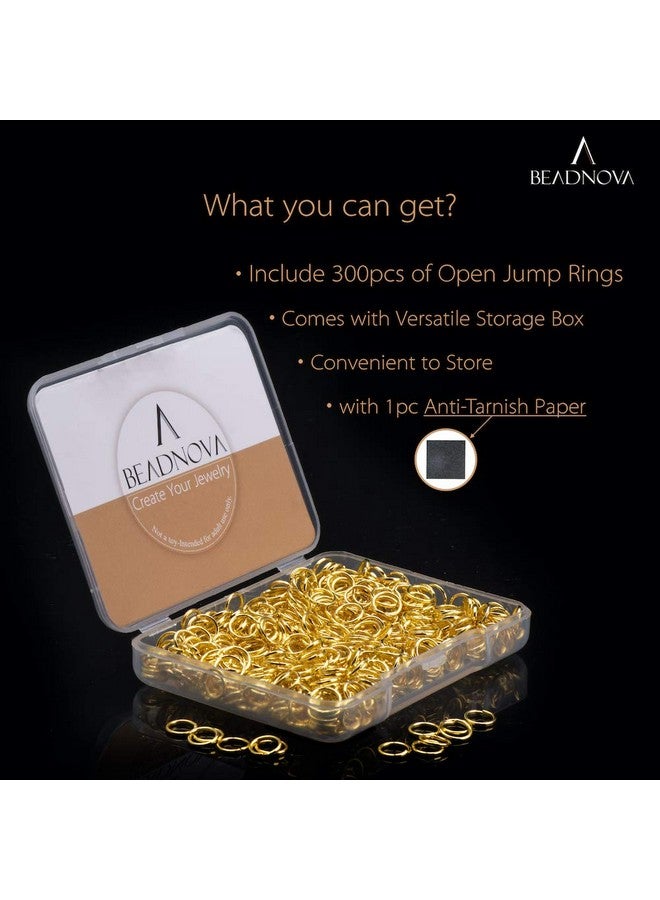 BEADNOVA 6Mm Jump Rings Gold Jump Rings For Keychains Open Jump Rings For Necklace Repair (300Pcs) - Image 2