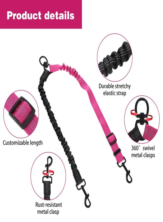 Molain Double Dog Leash Coupler, 360° Swivel No Tangle Splitter with Adjustable Strap and Shock Absorbing Bungee, Reflective Dual Lead for Two Different Size Dogs - Image 4