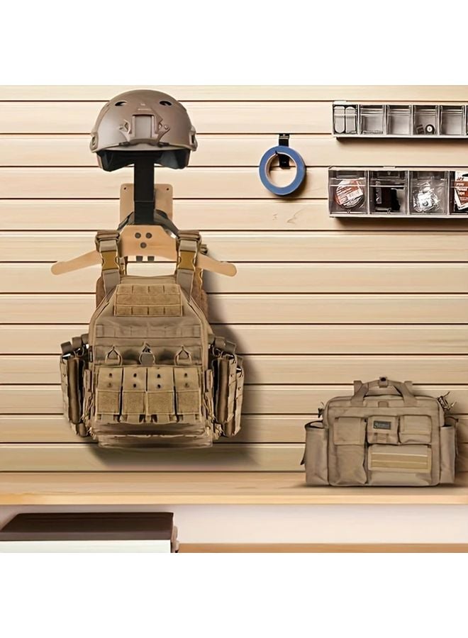 Walnut Motorcycle Hanger Sturdy Bearing Wall Hook For Helmets Hats Jackets Garage Storage Rack - Image 5