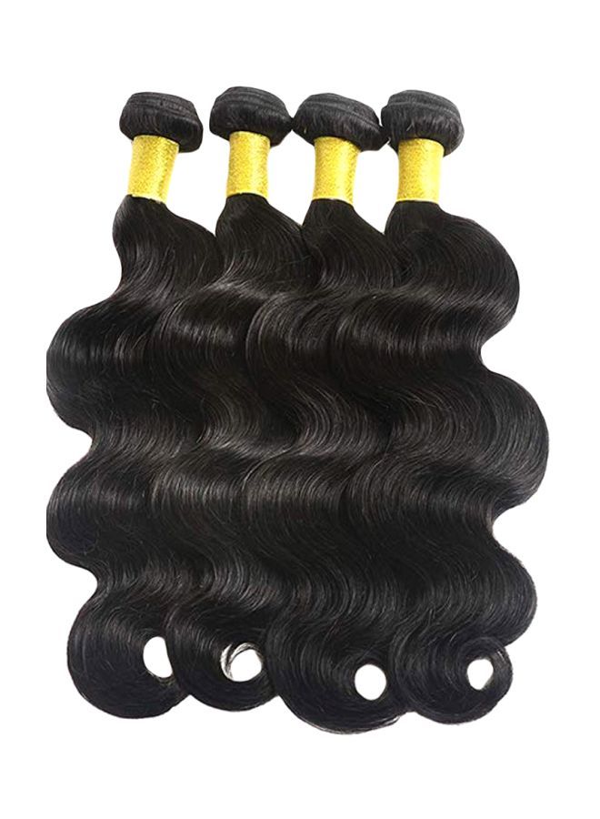 NIBEMINENT Human Natural Hair Extension Black