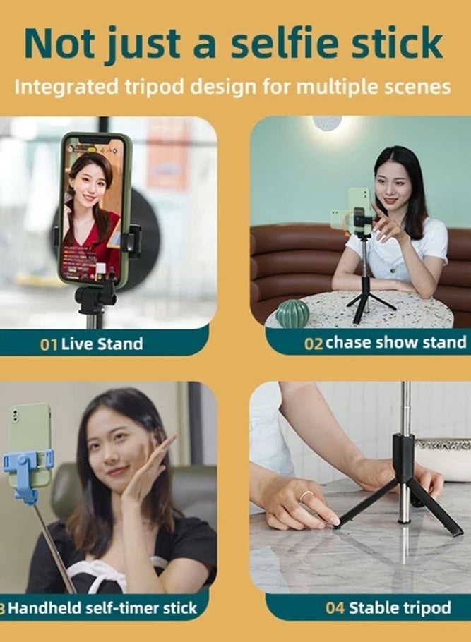 MAOGEDA Selfie Tripod with Light, Mobile Phone Holder Lightweight Tripod with Detachable Bluetooth Wireless Remote Phone Holder, Also Suitable for Tiktok Vlog Youtuber Video Recording - Image 5