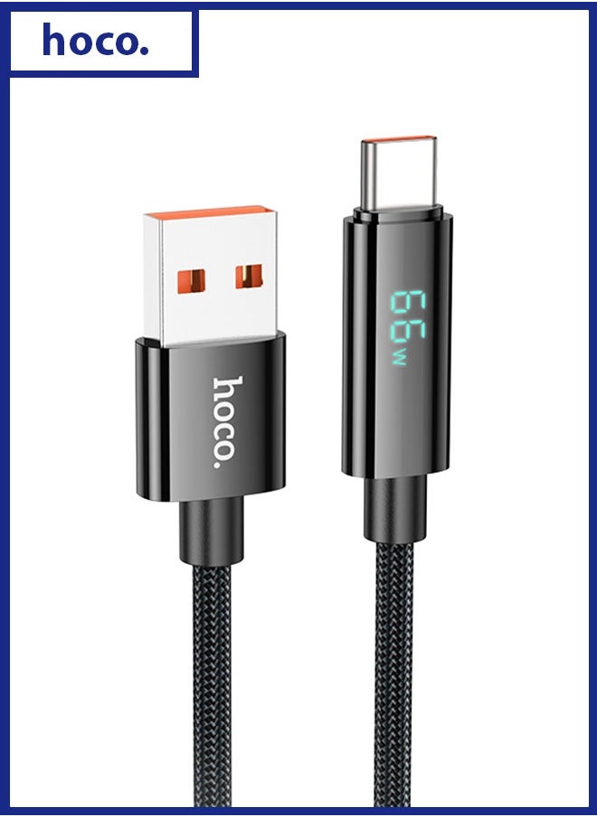 hoco. U125 Benefit 5A charging data cable with display Type-C  - Image 1