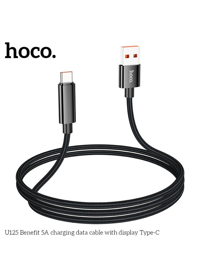 hoco. U125 Benefit 5A charging data cable with display Type-C  - Image 4
