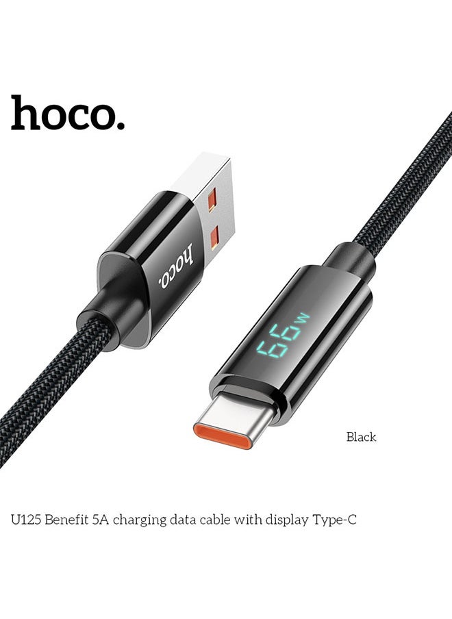hoco. U125 Benefit 5A charging data cable with display Type-C  - Image 2