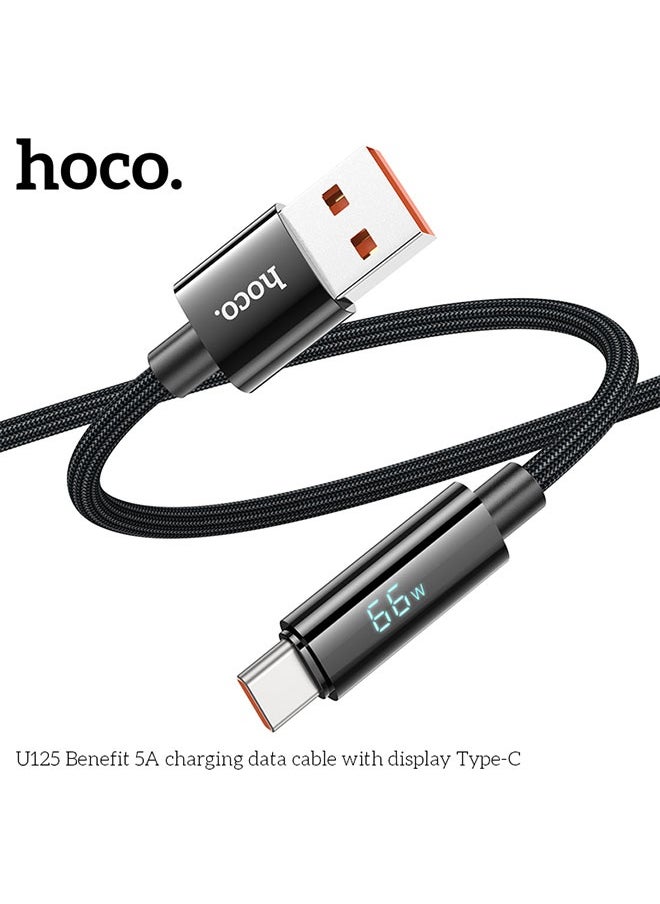 hoco. U125 Benefit 5A charging data cable with display Type-C  - Image 3