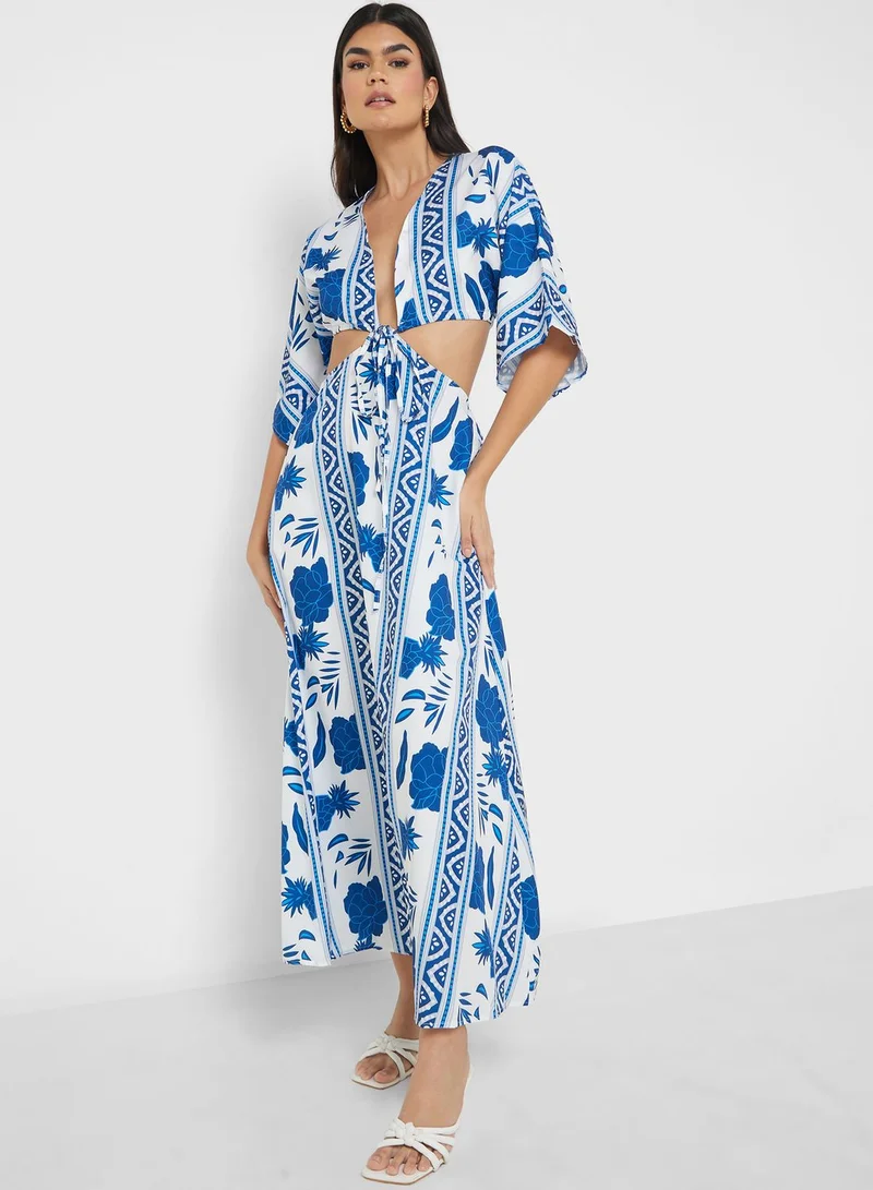 ELLA Floral Cutout Dress