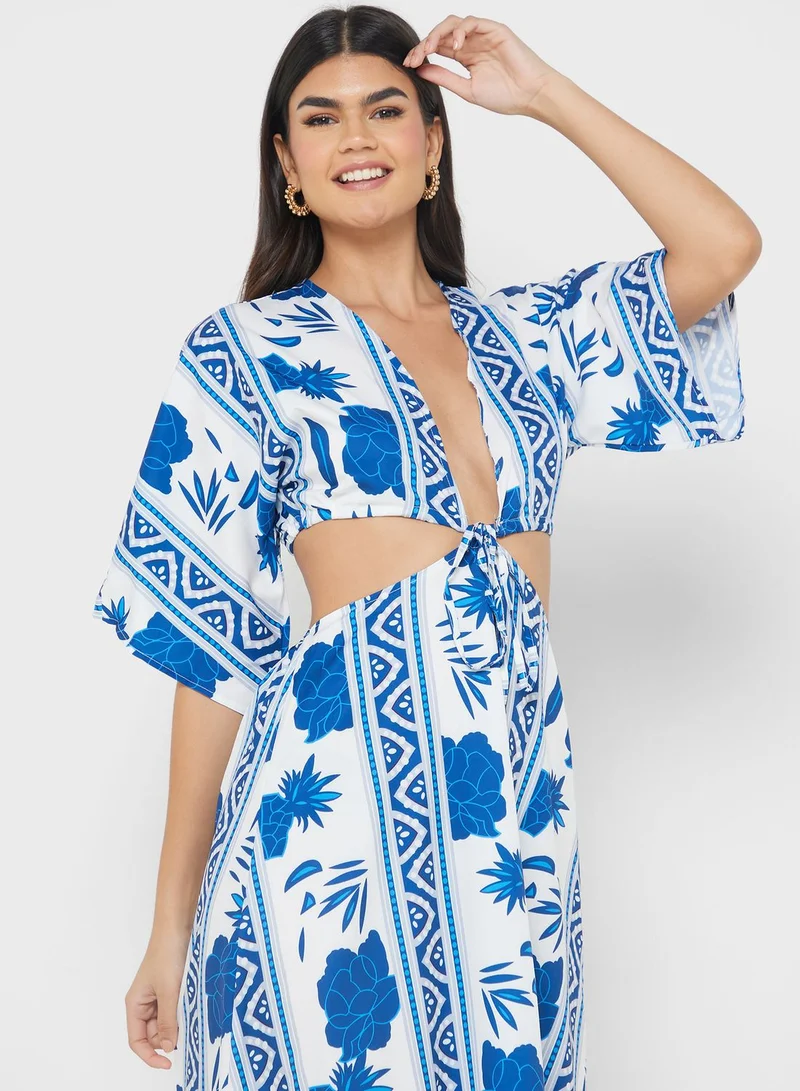 ELLA Floral Cutout Dress