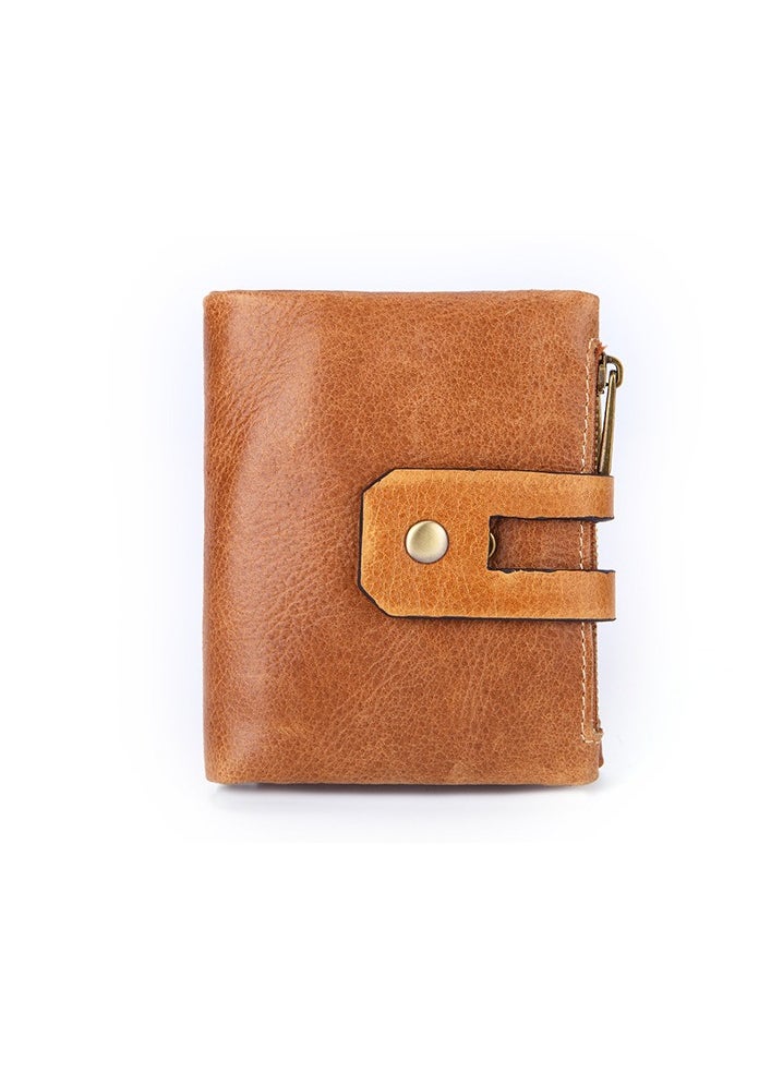 KUYING New Retro With Dual Zipper Multifunctional Wallet 