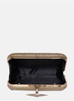 Haute Sauce Textured Push Lock Clutch Bag with Chain Strap  - Image 5