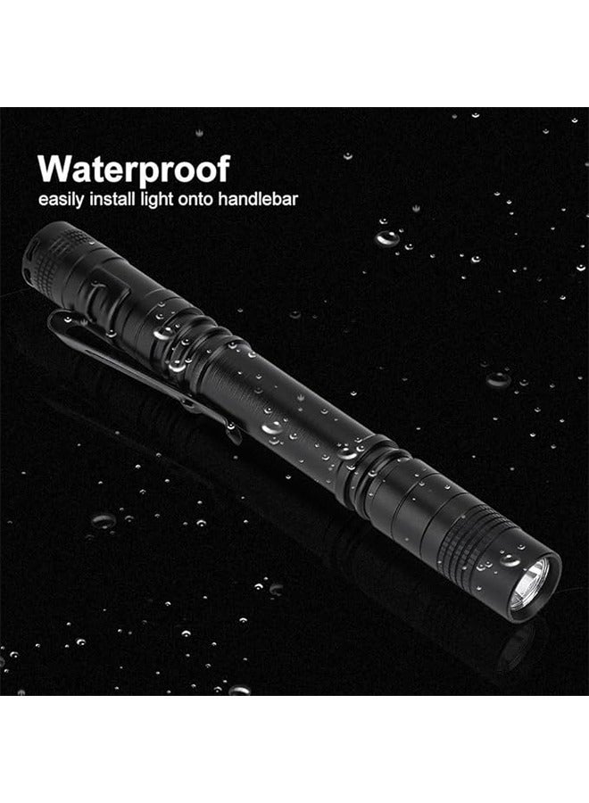 LED Mini Flashlight Ultra Bright Pocket Flashlight Pen Light Flashlight UV LED Pen Flashlight Tactical Penlight Inspection Light with Clip for Camping Outdoor Emergency Inspection Work Repair Black - Image 5