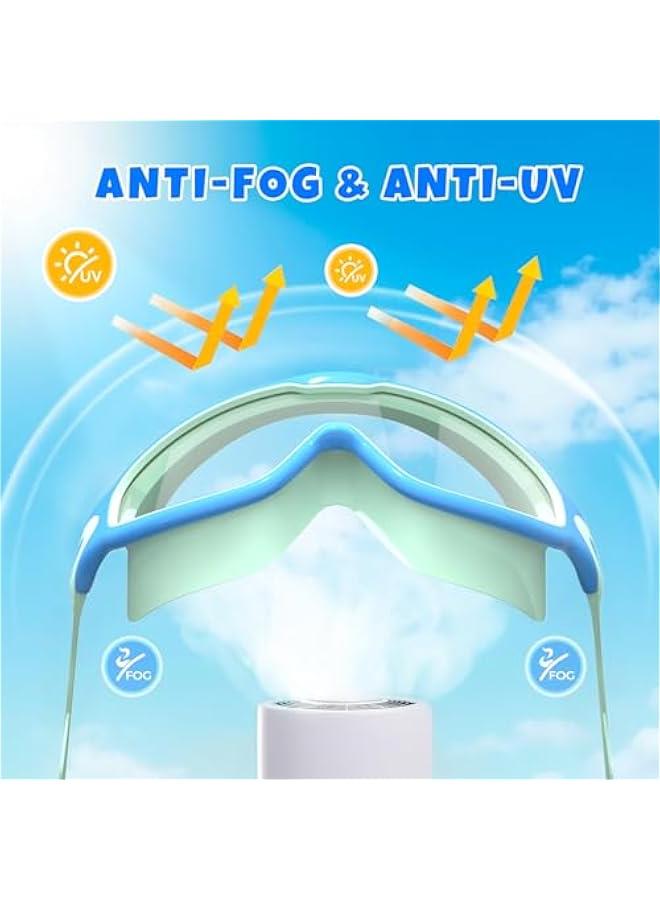 Captaintech Swim Goggles for Kids 3-15 with Earplugs Large Frame Anti-Fog/UV Swimming Goggles for Boys Girls Toddler 2PCS - Image 3