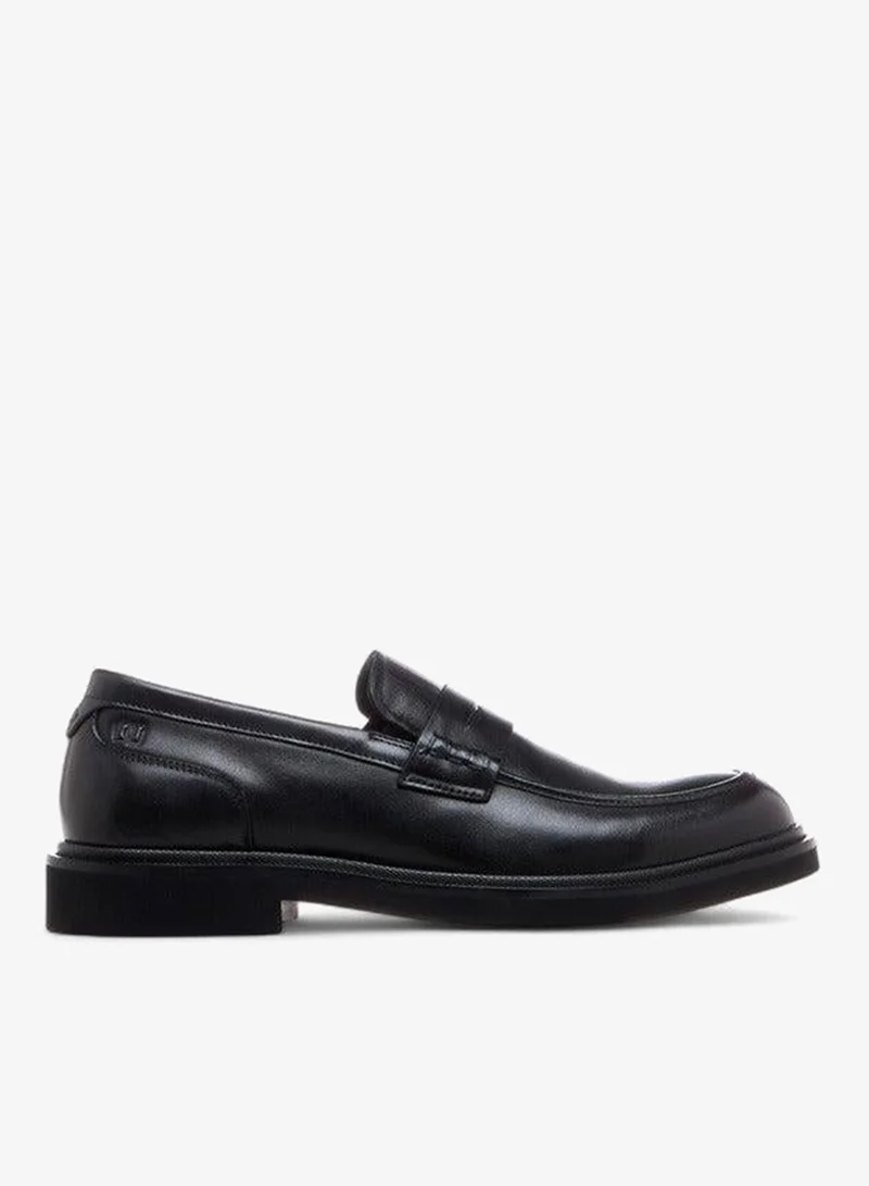 DUCHINI Men's Cutout Detail Slip-On Loafers