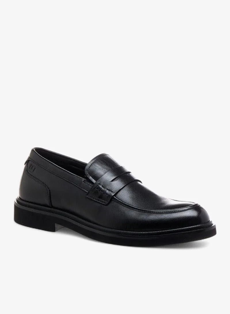 DUCHINI Men's Cutout Detail Slip-On Loafers