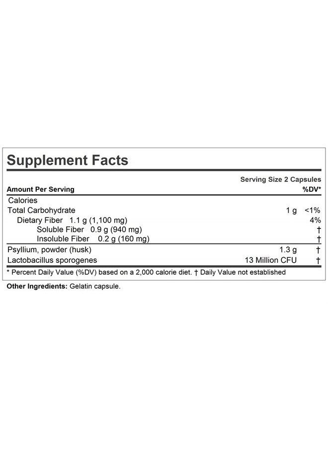 Andrew Lessman Fibermucil 60 Capsules –Psyllium Husk Powder. Gently Promotes Regularity and Digestive Health. Rich in Fiber. Gentle, Easy and Effective. No Additives. Small Easy to Swallow Capsules  - Image 2
