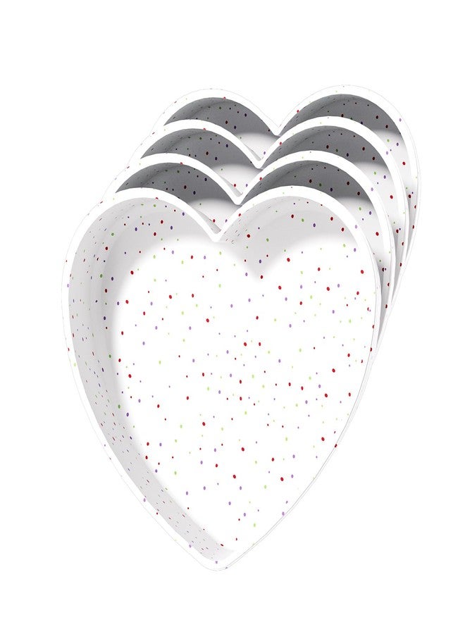saphe Silicone 10 Inch Cake Pans - Heart Shaped Baking Molds, Set of 4 Cake Molds for Cake, Cheesecake, Rainbow Cake (heart shaped) - Image 1