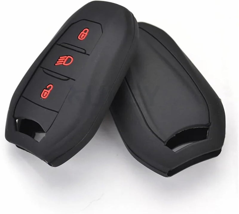 QASULER Silicone Car Key Case Cover for Peugeot and Citroen - Image 1