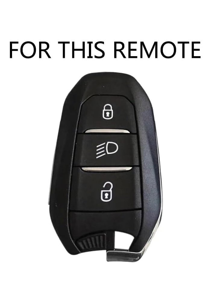 QASULER Silicone Car Key Case Cover for Peugeot and Citroen - Image 2
