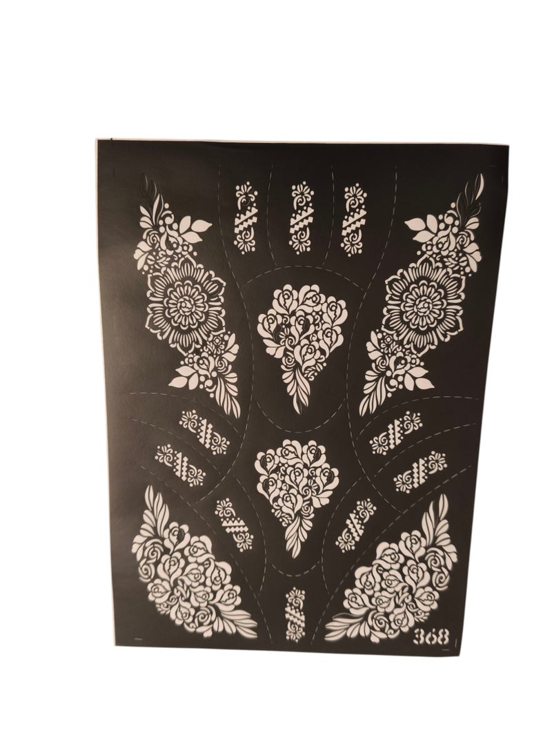 Generic 3 Pieces of Henna Design Mould Sheets for Girls  - Image 4