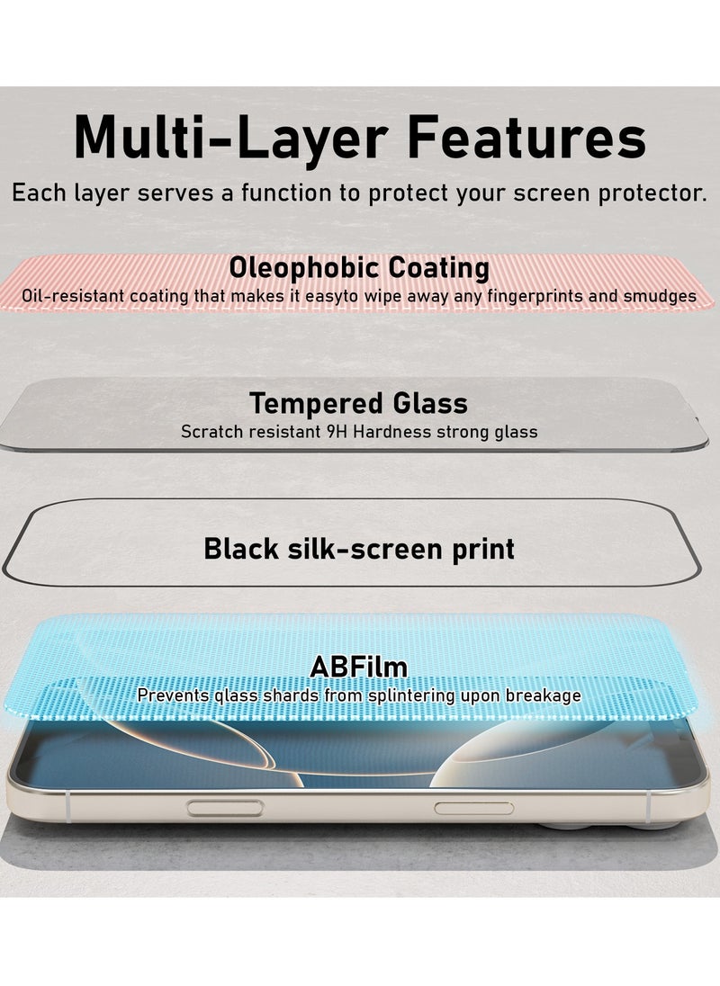 iPhone 16 Screen Protector With Auto Alignment Kit HD Free Hand Easy Installation Frame Military-Grade Protection Scratch Resistant Anti-Fingerprint Bubble Free 9H Tempered Glass Film, Clear - pzsku/Z326461BCA806B602F677Z/45/_/1727681641/91f34398-1529-4076-a997-d80288f0d2ad