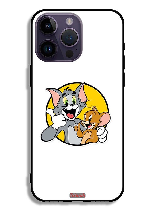 Tolwak Apple iPhone 14 Pro Max Protective Case Tom And Jerry - Image 1