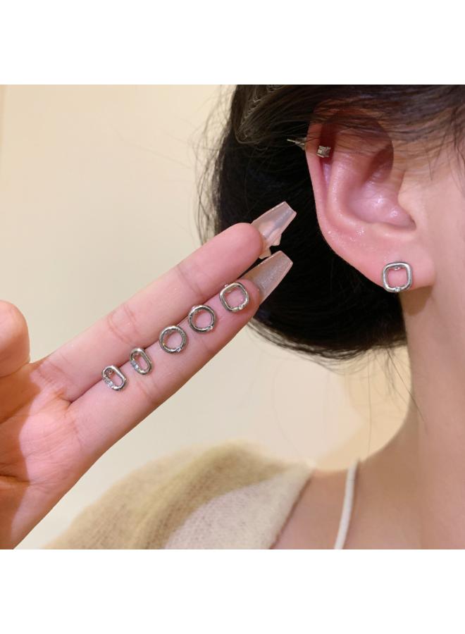 S925 Silver Needle Zircon Pearl Bow Suit Earrings Female High Sense Niche Minimalist Earrings Ear Jewelry 