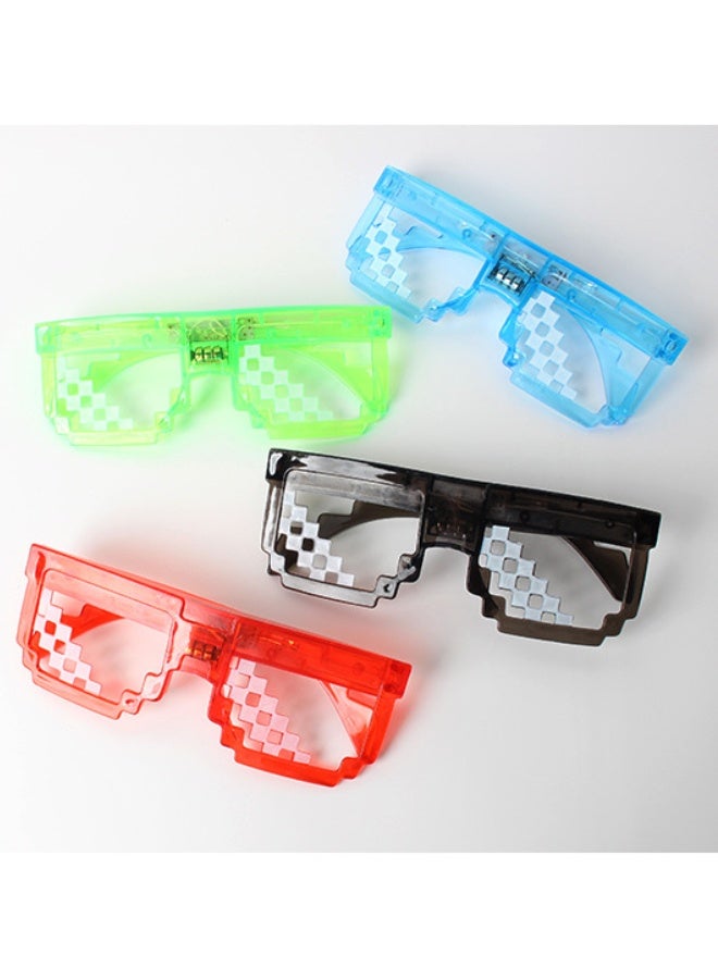 4 PCS LED Light Up Glasses for Kids & Adults, Pixel Art Design Style, Glow in the Dark Neon Glasses, Personalized Light-Up Glasses for Party Favors, Birthday & School Events, Wedding, and All Kind of Them Party - Image 5
