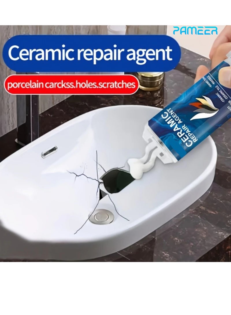PAMEER Ceramic Sink Repair Agent for Fixing Cracks, Holes, And Leaks in Washbasins; Waterproof And Resistant to High And Low Temperatures. - Image 2