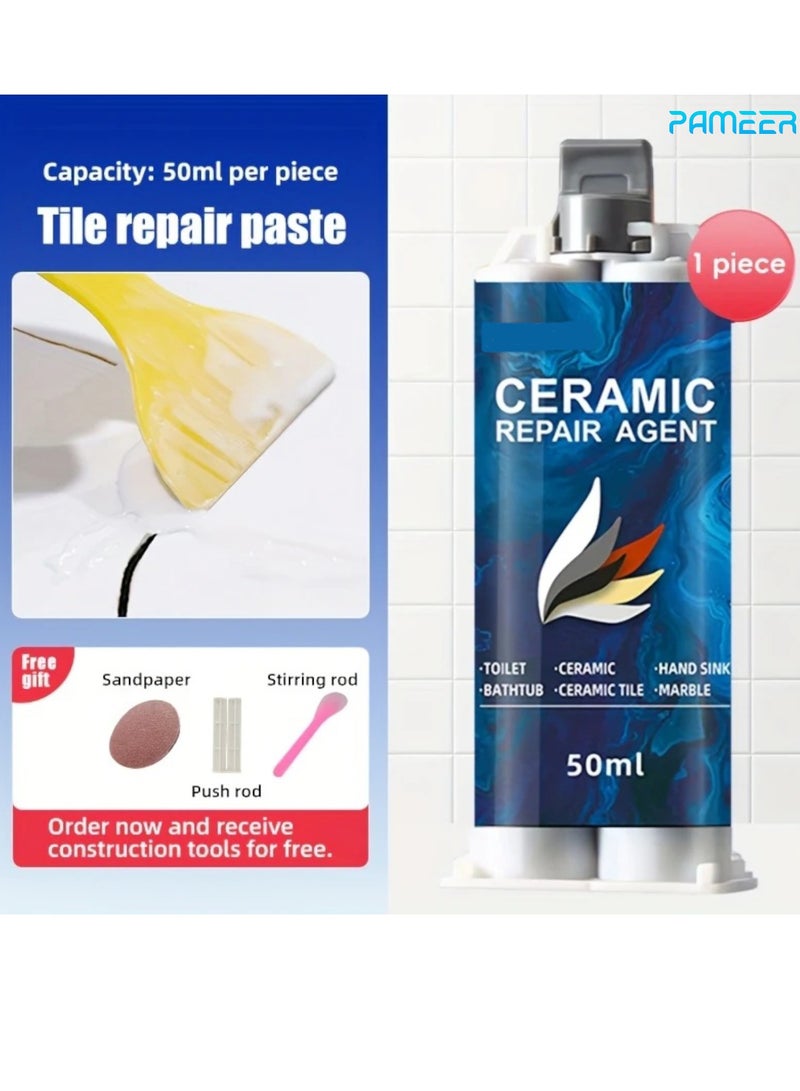 PAMEER Ceramic Sink Repair Agent for Fixing Cracks, Holes, And Leaks in Washbasins; Waterproof And Resistant to High And Low Temperatures. - Image 4