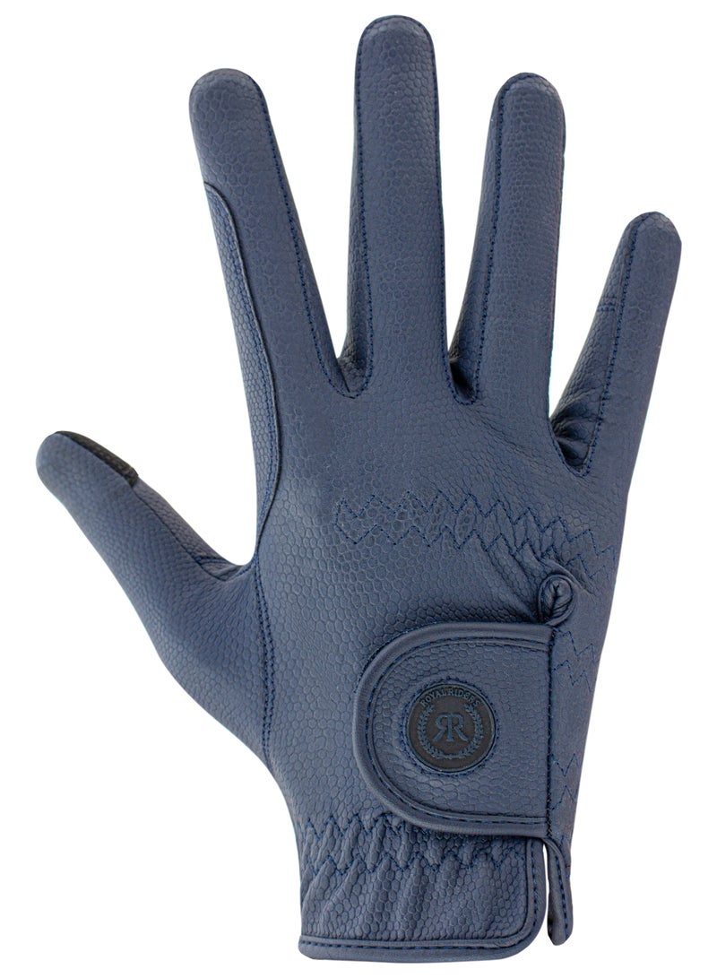 رويال رايدرز ROYAL RIDERS® 0666 Sero-Grip قفازات ركوب الخيل الاحترافية بتقنية Serino-KT للرجال والنساء والأطفال - #10060666 (كحلي) - Image 2