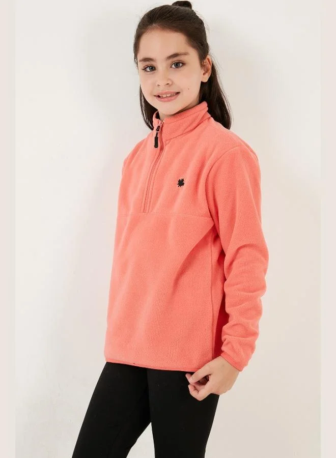 ليلا ليلا جاكيت شتوي صوف قطبي ناعم بسحاب وياقة واقفة للجنسين للأطفال