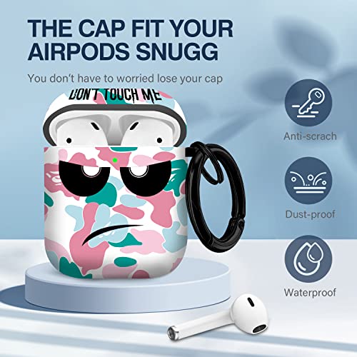 Youtec for Airpods Case, Don't Touch Me for Airpods Cover with Keychain/Lanyard Soft Cute Shockproof Cover for Women Men Compatible with for Airpods 2/1 Charging Case,Pink - Image 4