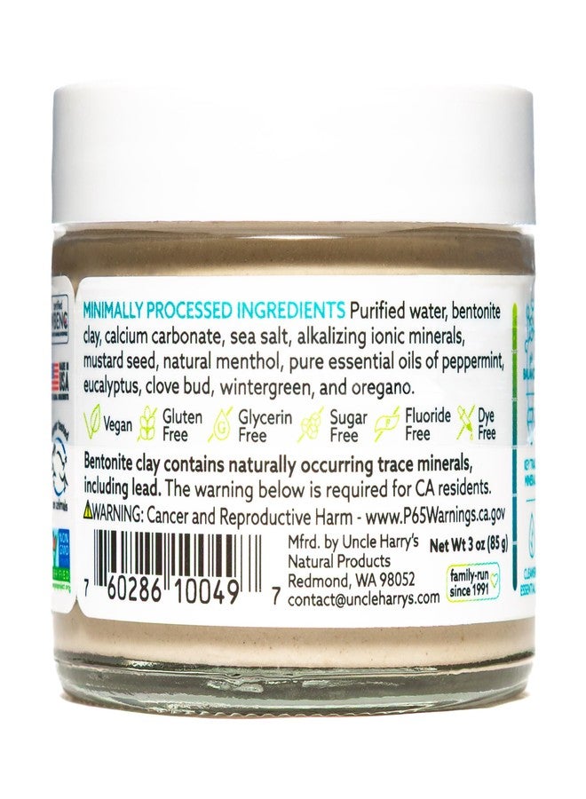 Uncle Harry's Natural & Fluoride-Free Remineralizing Toothpaste - Freshens Breath & Strengthens Enamel - Peppermint, 3 Ounce (Pack of 6) - Image 3