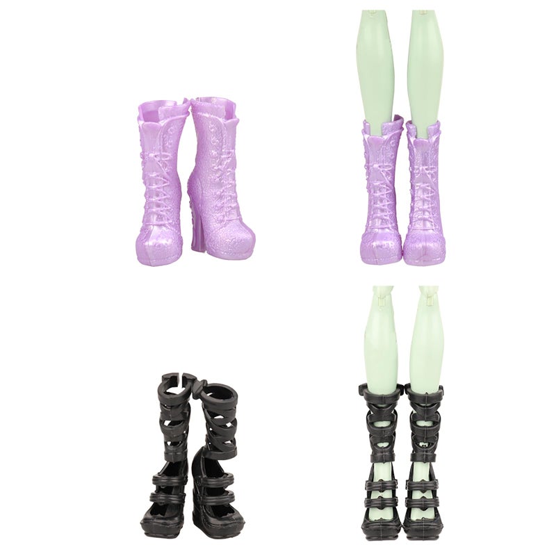 Barwa أحذية باروا للدُمى - 10 أزواج من الإكسسوارات لأحذية الموضة، كعب عالٍ، صنادل، أحذية، حزمة - Image 4