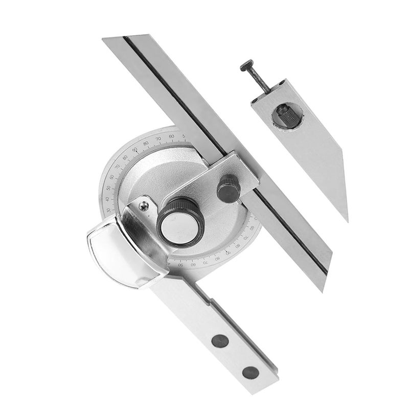Mingzhe 360 Degree Steel Universal Bevel Protractor Angle Finder for Precise Measurement in Machining, Durable Carbon Steel Construction, Includes Magnifying Glass - Image 5