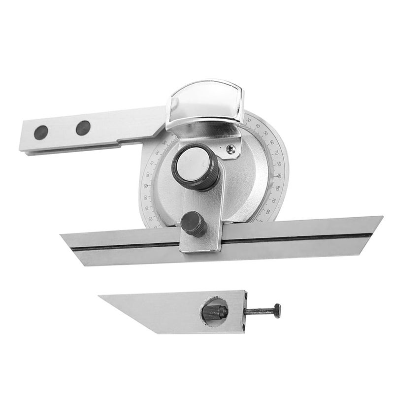 Mingzhe 360 Degree Steel Universal Bevel Protractor Angle Finder for Precise Measurement in Machining, Durable Carbon Steel Construction, Includes Magnifying Glass - Image 4