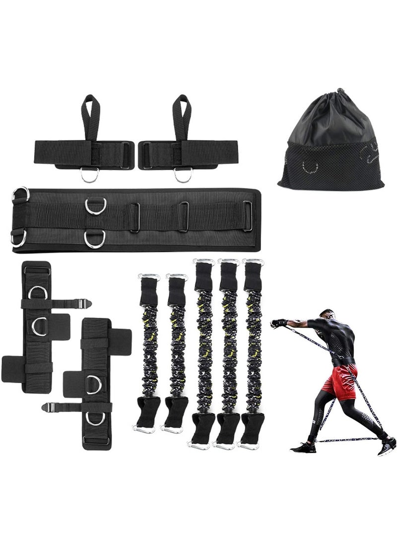 founder Boxing Resistance Bands Set for Speed and Agility, Workout Band Ankle Exercise Bands Legs Ankle Straps for Resistance Training Enhance Explosive Power  - Image 1