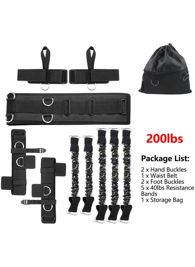 founder Boxing Resistance Bands Set for Speed and Agility, Workout Band Ankle Exercise Bands Legs Ankle Straps for Resistance Training Enhance Explosive Power  - Image 4