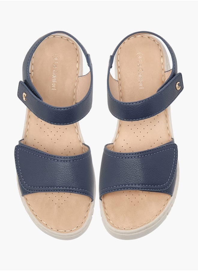 Le Confort Women Stitch Detail Sandals with Hook and Loop Closure  - Image 1