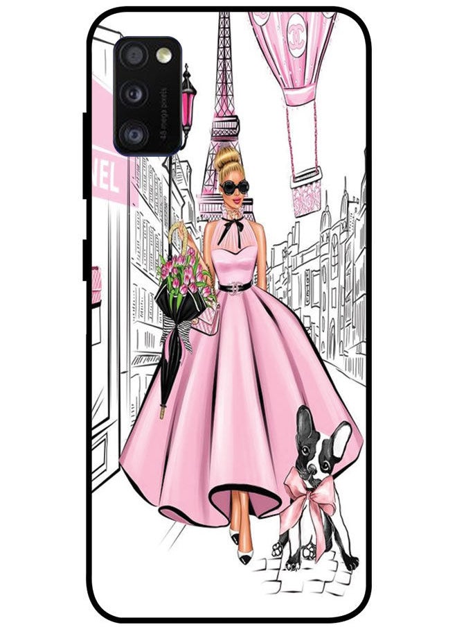 EYE CATCH Protective Case Cover For Samsung Galaxy A41 Smart Series Printed Protective Case Cover for Samsung A41 Fashion Girl  - Image 1