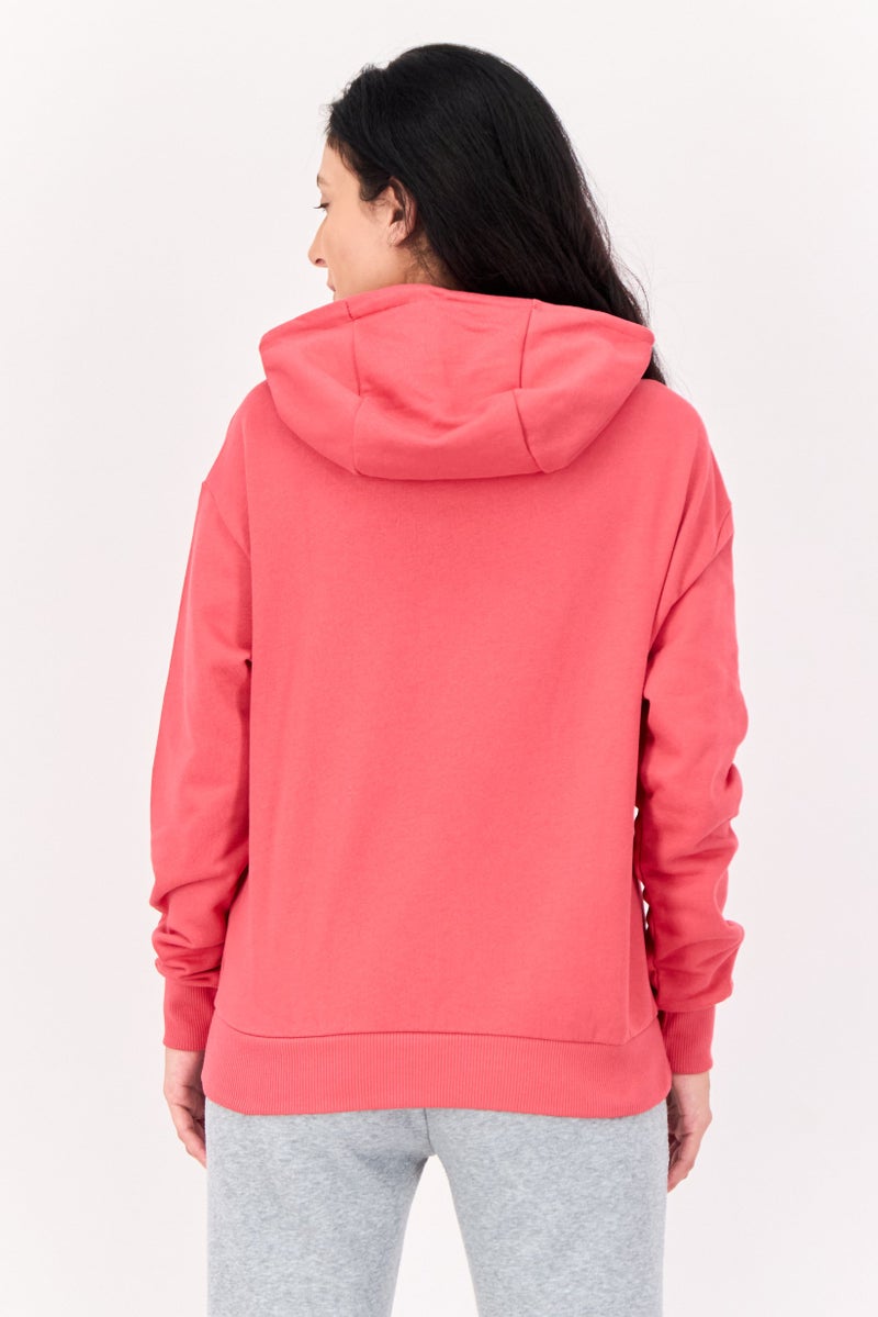 Reebok Women Sportswear Fit Long Sleeve Outdoor Hoodie, Red  - Image 3