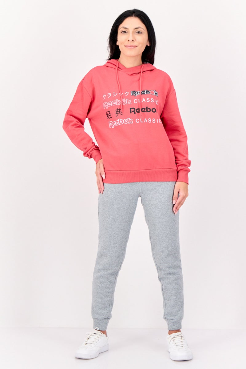 Reebok Women Sportswear Fit Long Sleeve Outdoor Hoodie, Red  - Image 4