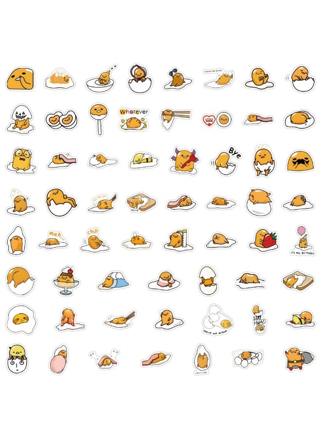 NIBEMINENT 60 Pcs Gudetama Deco Kit Waterproof Stickers, High Definition Printing Bright Colors, Suitable for Laptop Skateboard Luggage Water Bottle Guitar DIY - Image 3