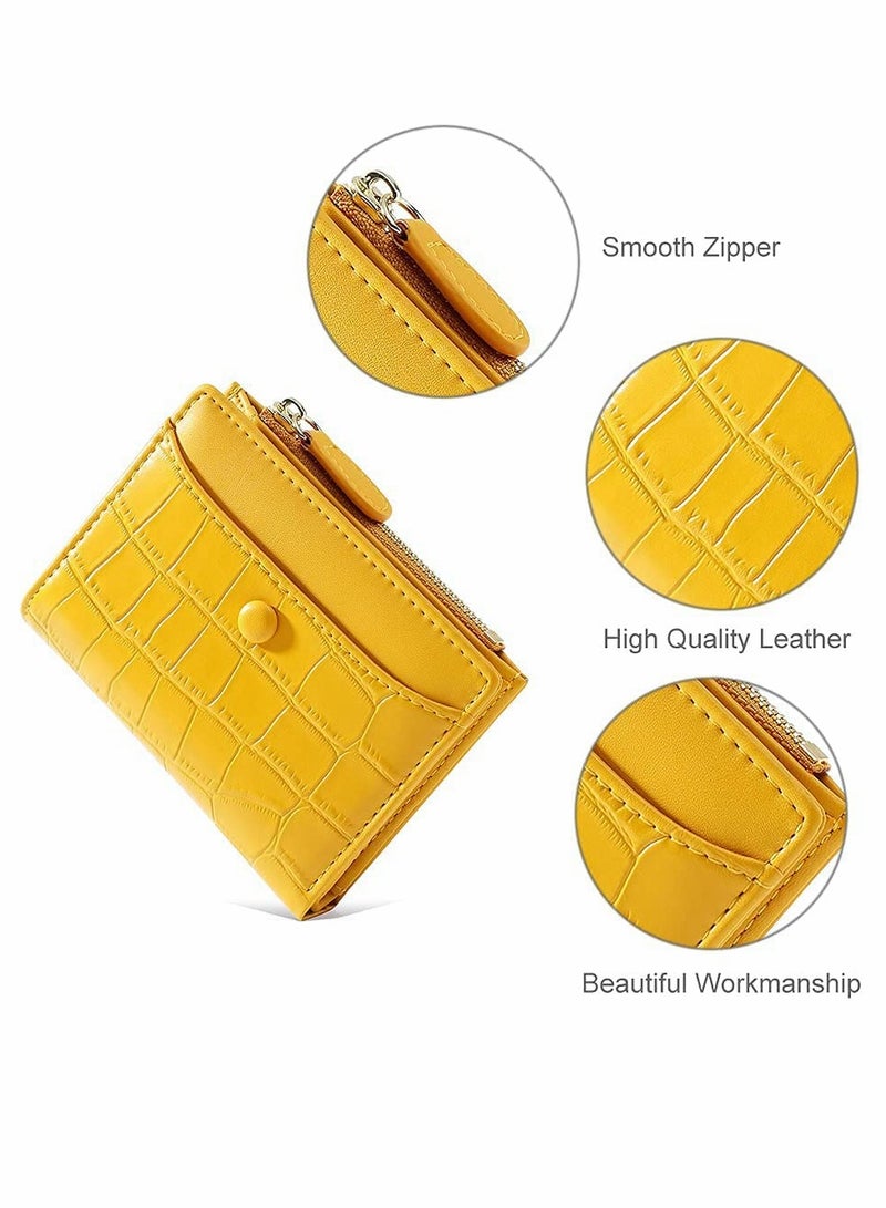 SYOSI Small Purses for Women Fashion Stone Pattern Girls Wallet Thin and Light Card Holder Organizer (Black) - Image 3