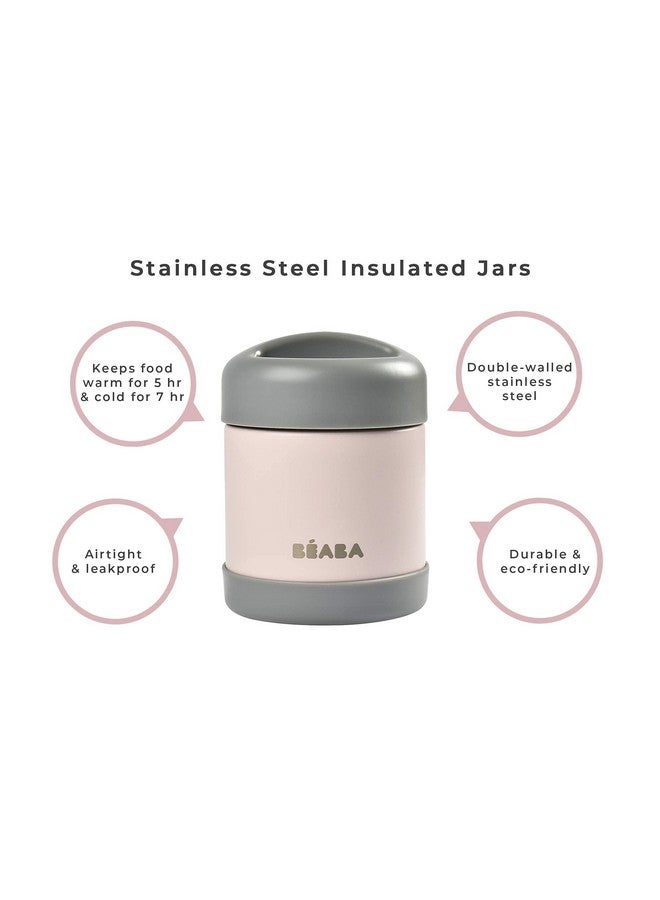 BEABA Stainless Steel Insulated Food Jar Insulated Food Container Baby Food Lunch Containers Baby Food Containers Hot Thermos Kids Insulated Thermos 10 Oz (Rose) - Image 4